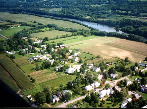 Aerial view of Westminster, Vermont
