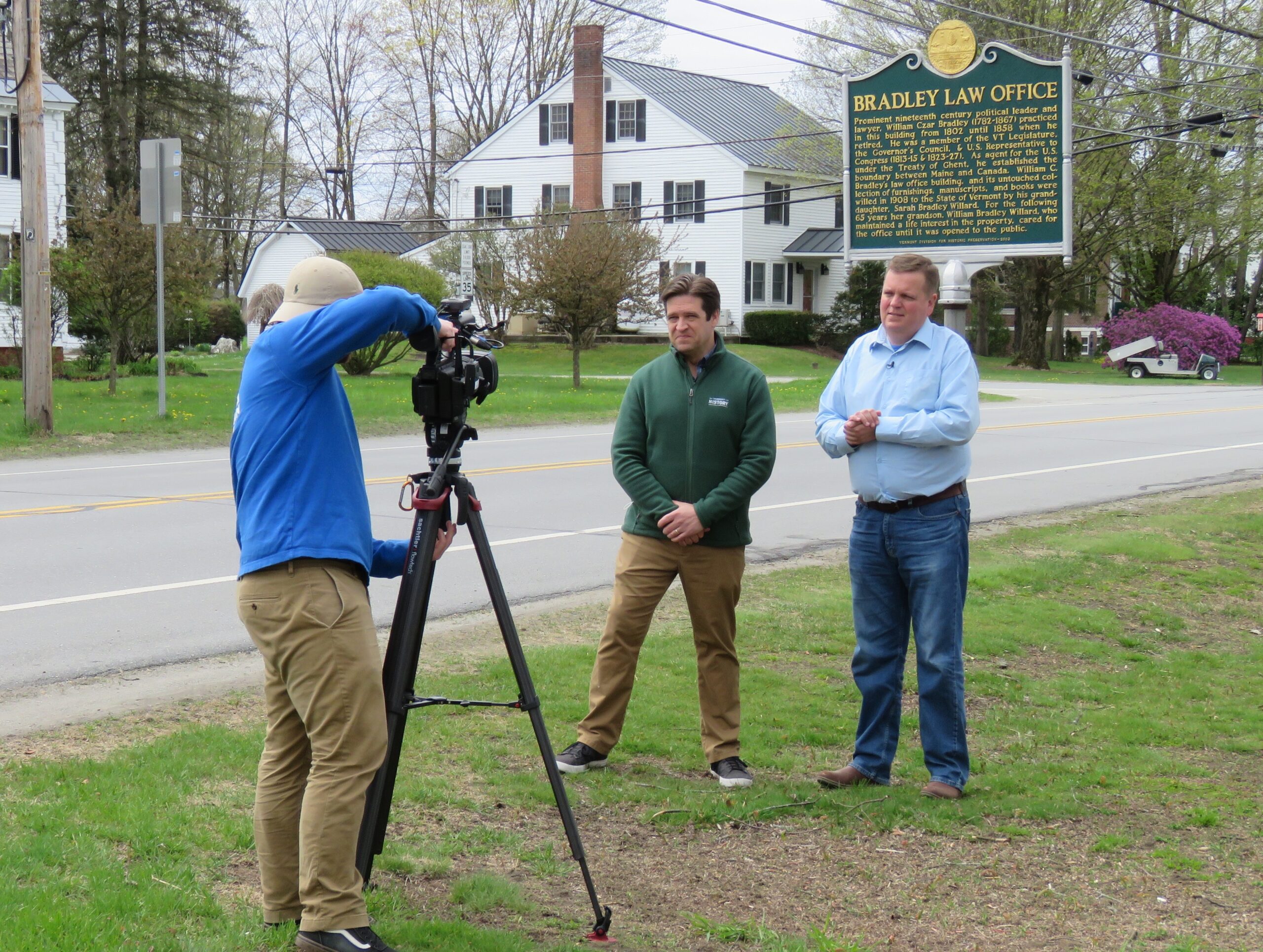 Steve Perkins filming This Place in History 6 May 2022 Westminster